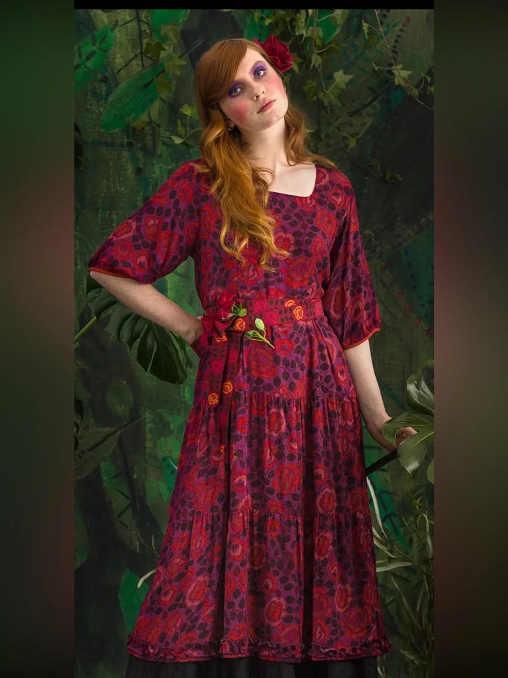 Gudrun Sjoden Kelim Dress Size Large - Picture 2 of 7